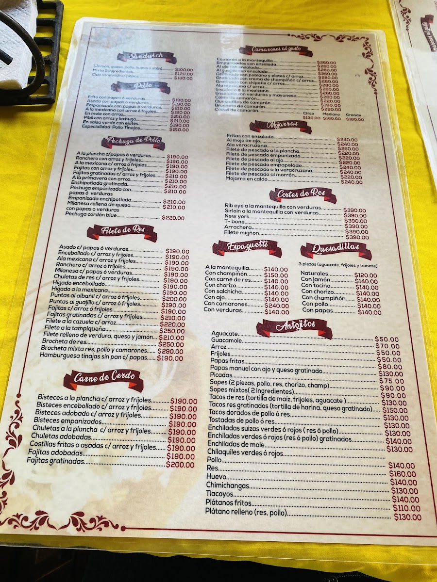 Las Tinajas Menu Photo 2
