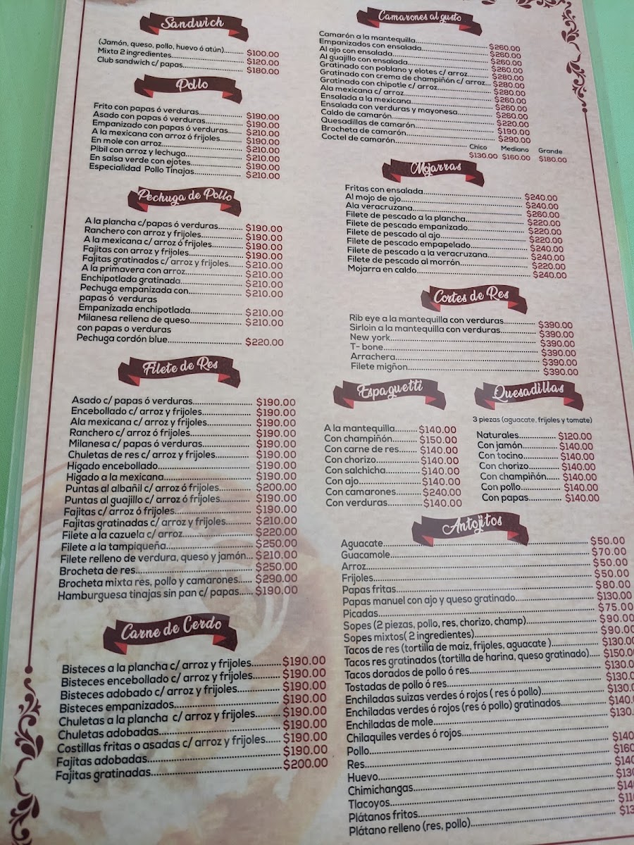 Las Tinajas Menu Photo 5