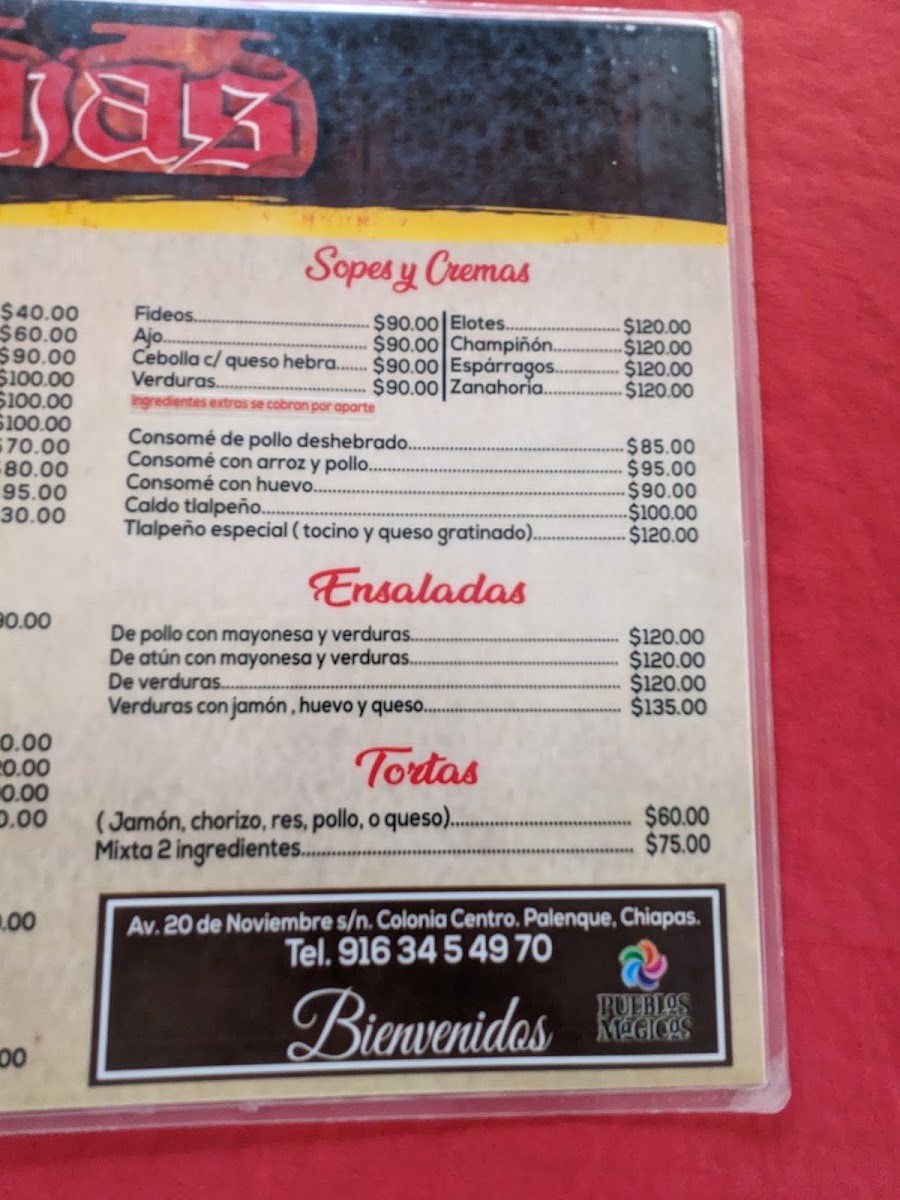 Las Tinajas Menu Photo 8