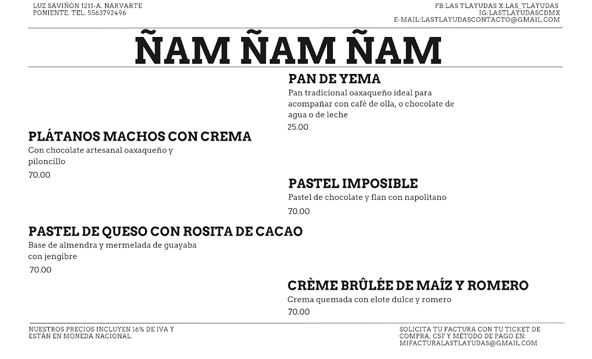 Las Tlayudas, Comida Casual Oaxaqueña Menu Photo 6