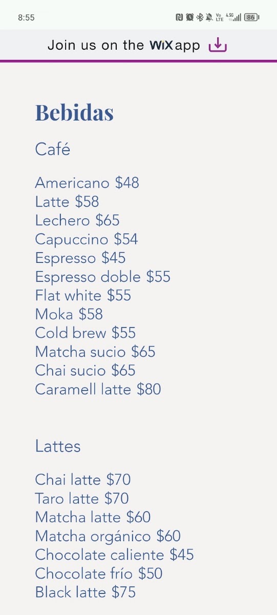 Leon Cafe Y Pan Menu
