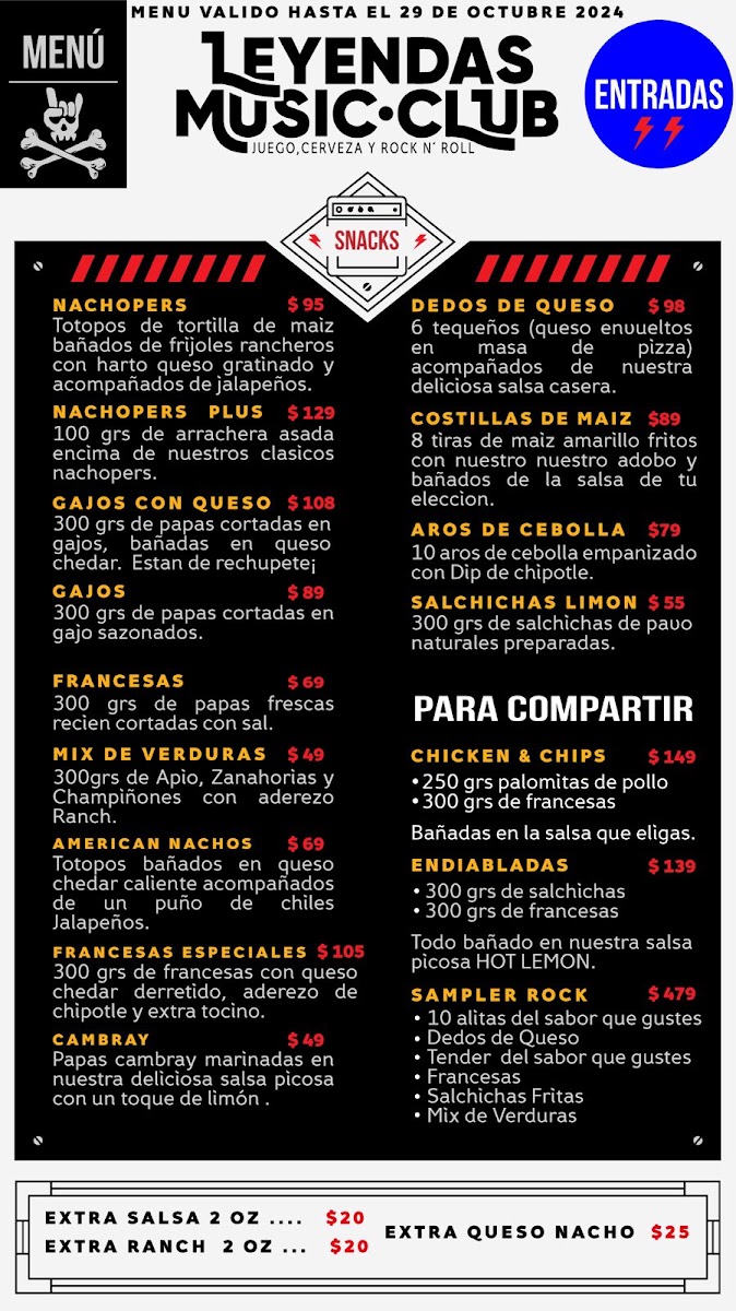 Leyendas Music Club Menu Photo 4