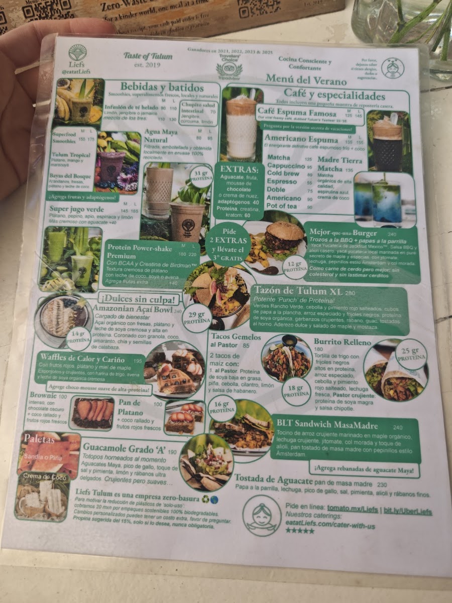Liefs Tulum Menu Photo 2