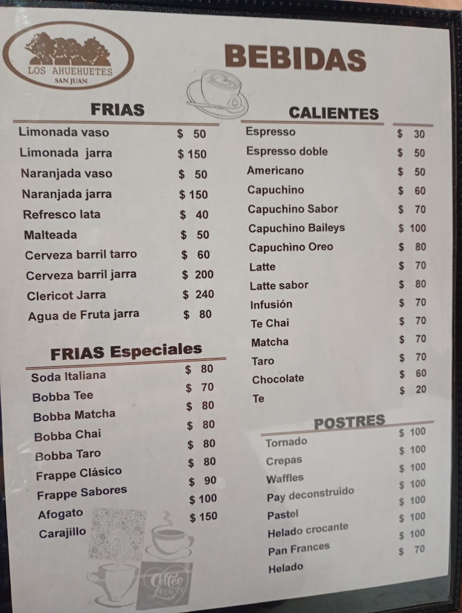 Los Ahuehuetes Menu Photo 3