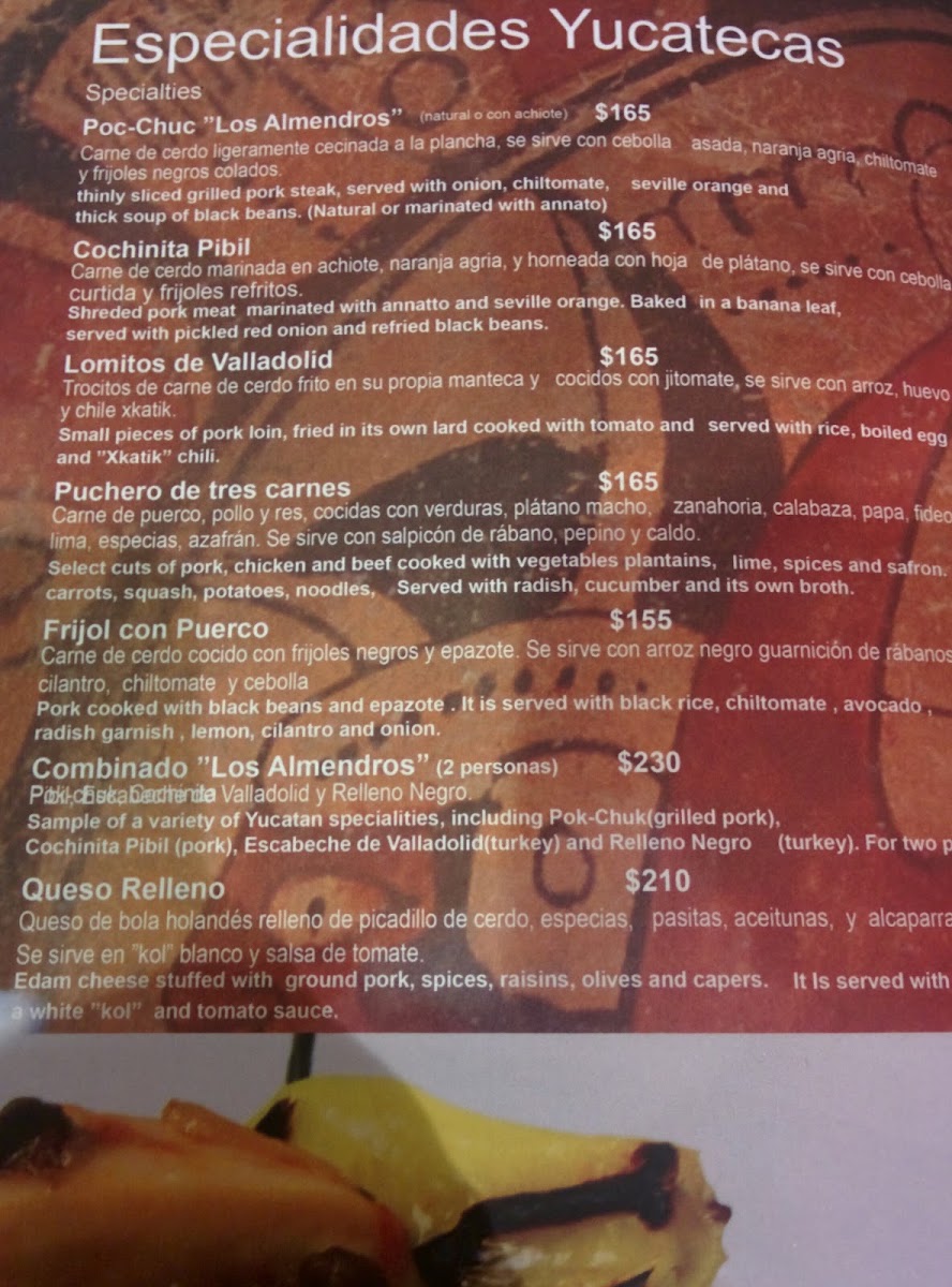 Los Almendros Menu Photo 4
