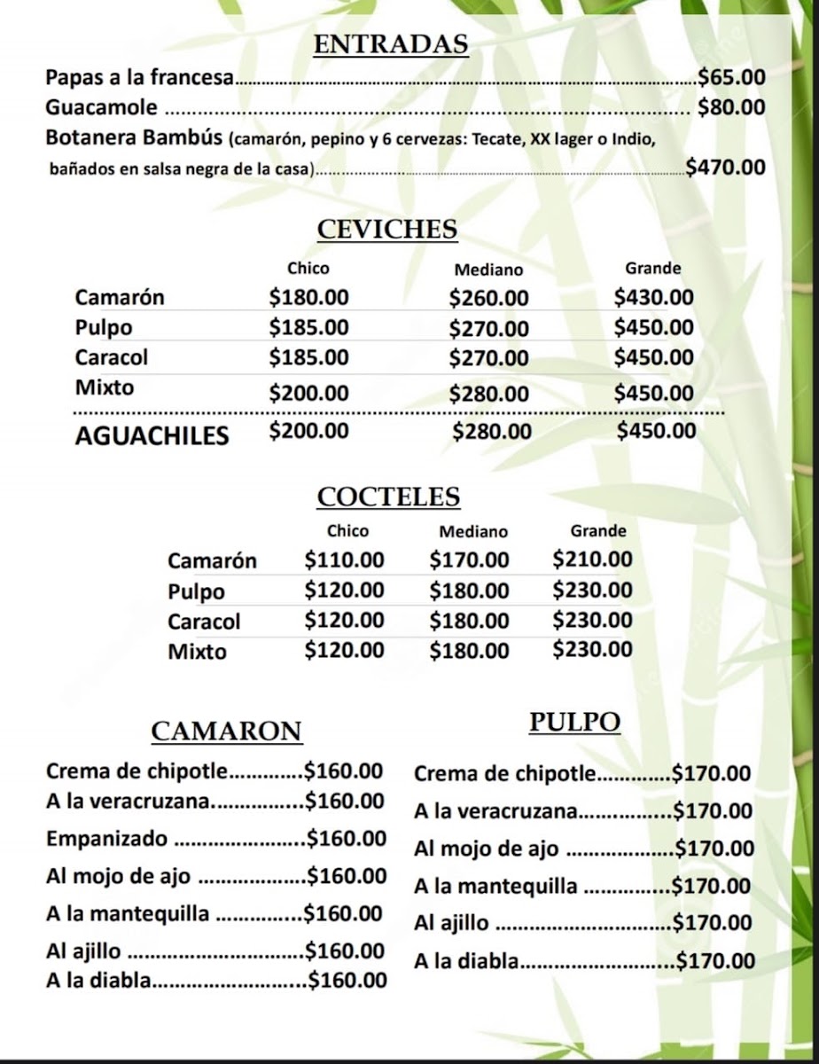 Los Bambús Restaurante & Bar-Lounge Menu Photo 2