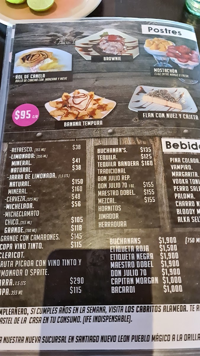 Los Cabritos - Alameda Carretera Nacional - Santiago Menu Photo 8