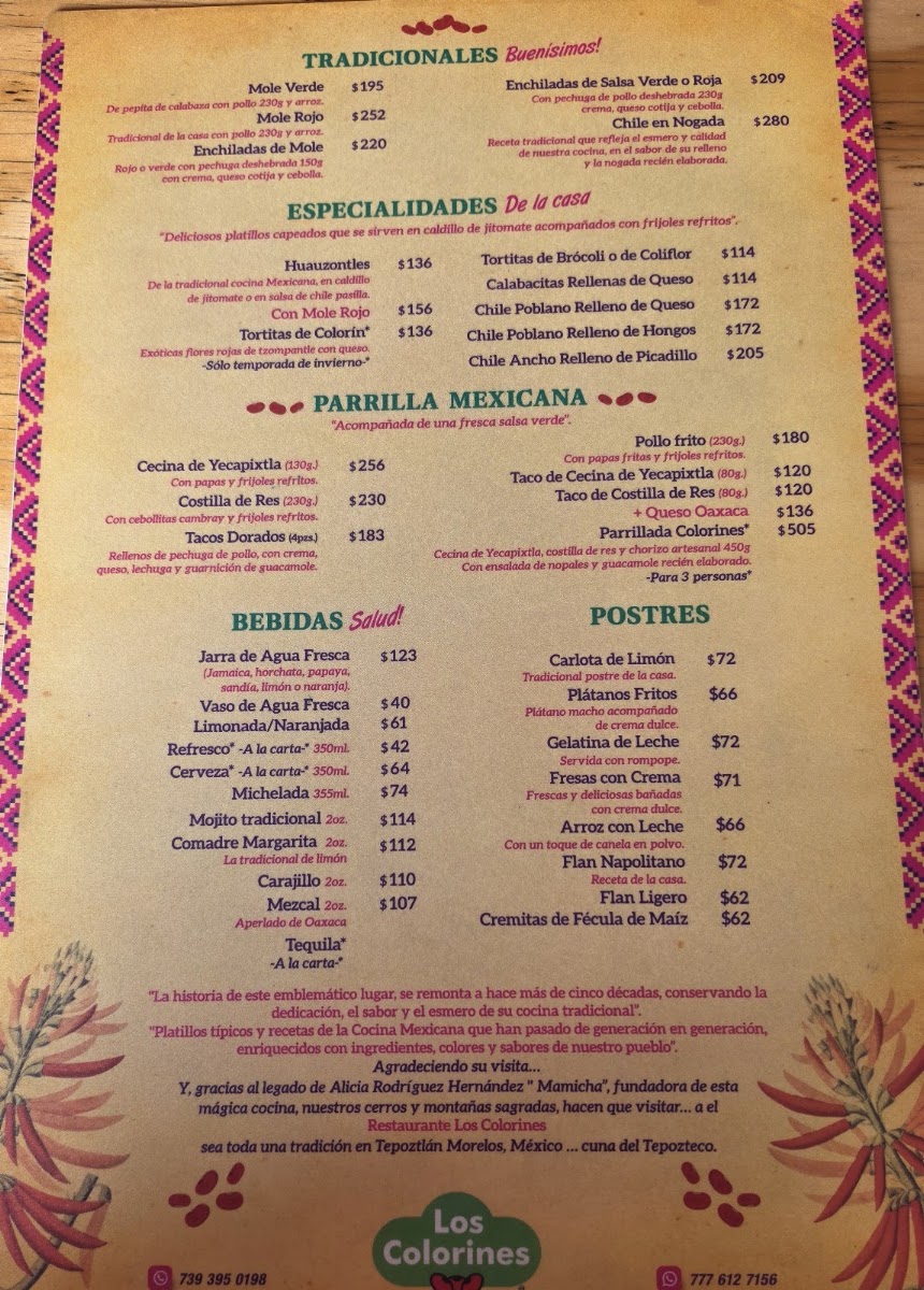 Los Colorines Menu Photo 2