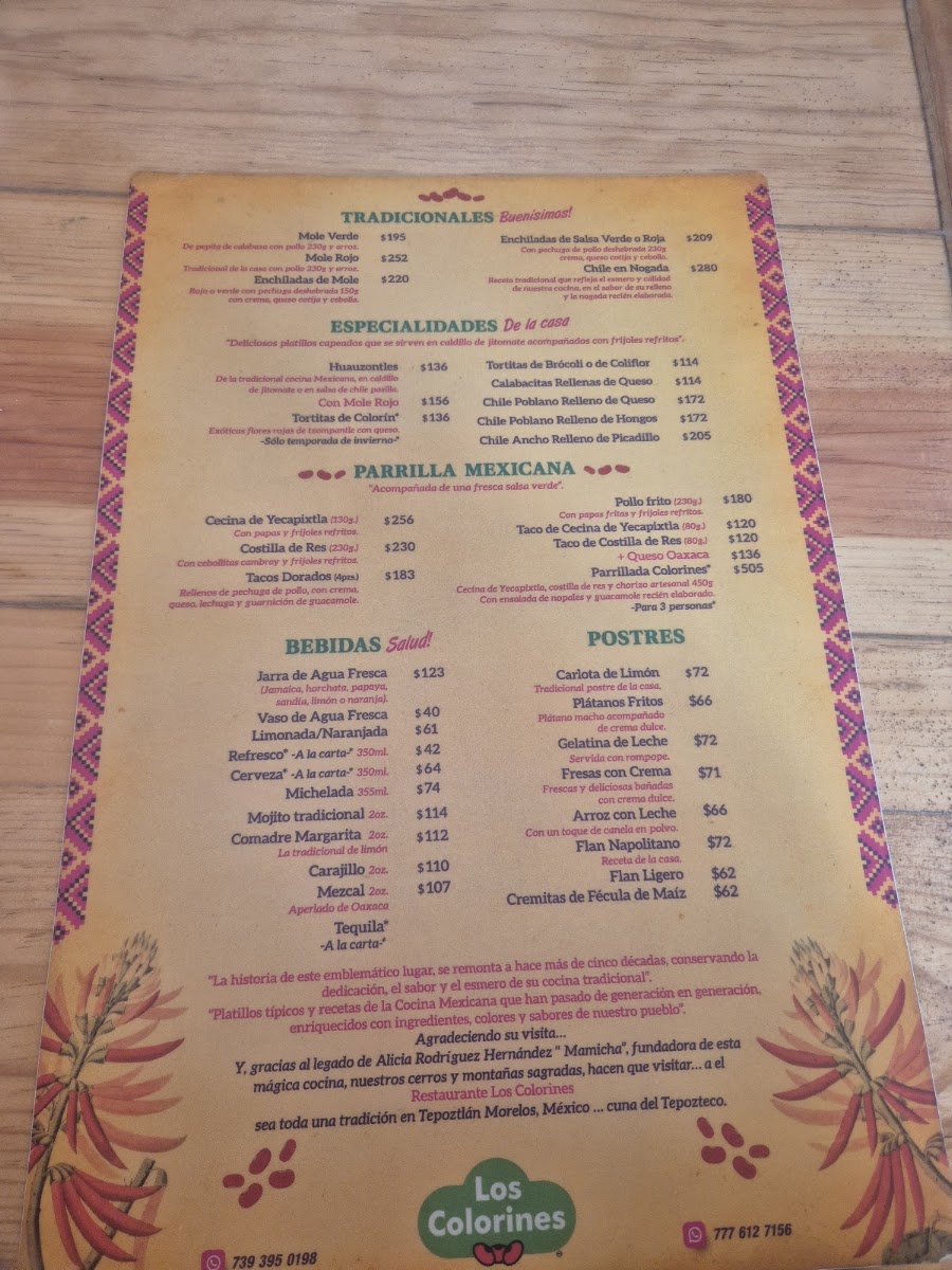 Los Colorines Menu Photo 9