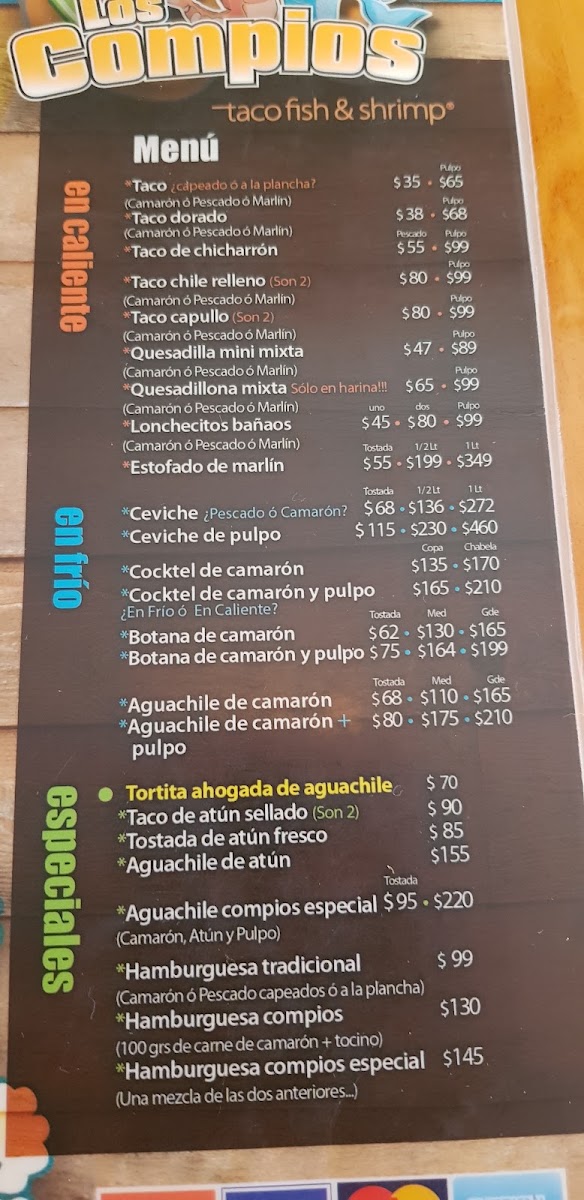 Los Compios Taco Fish & Shrimp - Chapalita Menu Photo 4