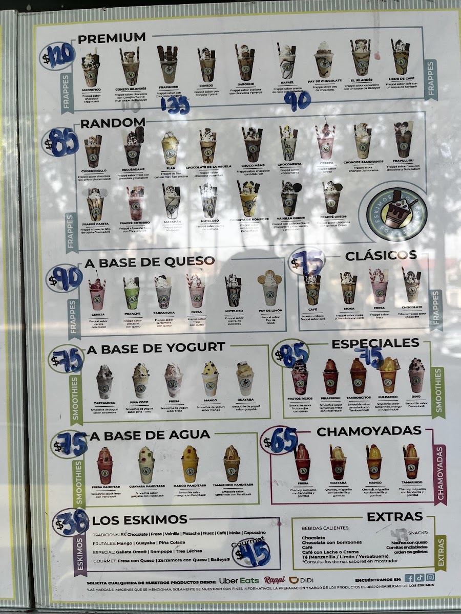 Los Eskimos Menu
