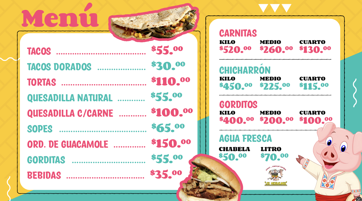 Los Michoacanos Menu