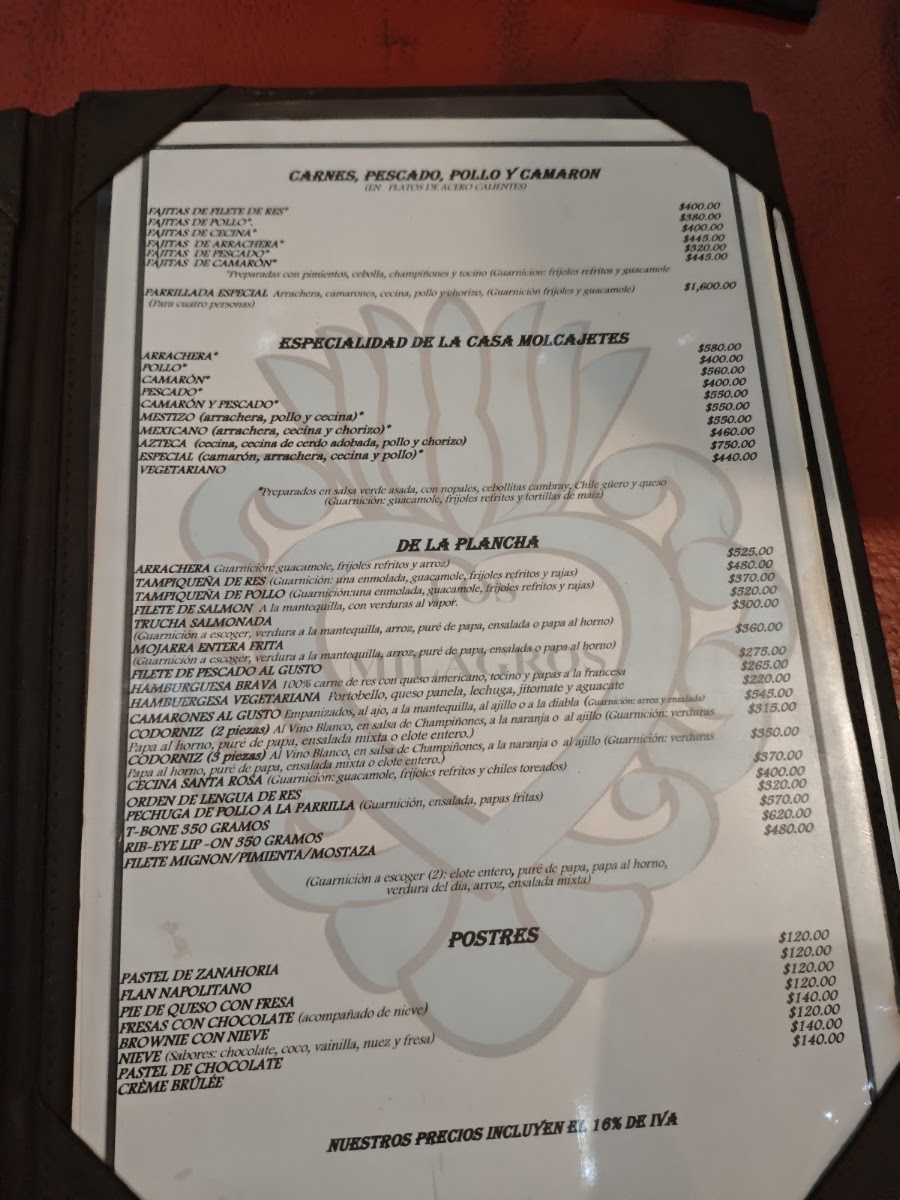Los Milagros Menu Photo 6
