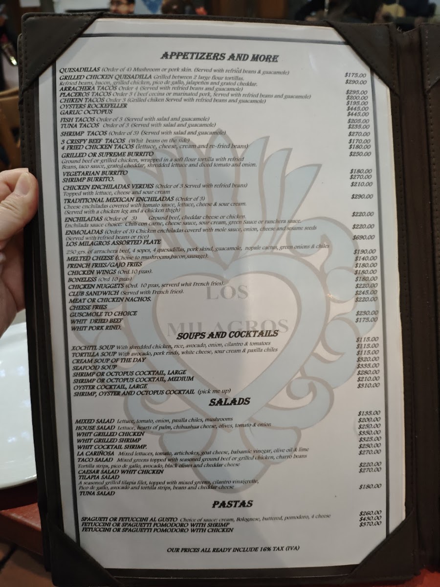 Los Milagros Menu Photo 9