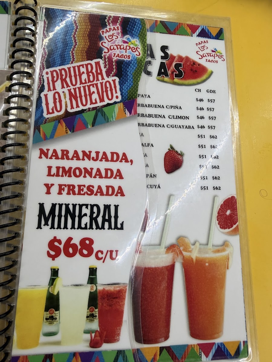 Los Sarapes Menu