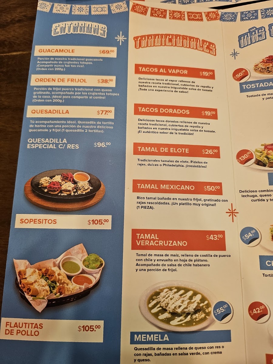 Los Tacos De La 6 Menu