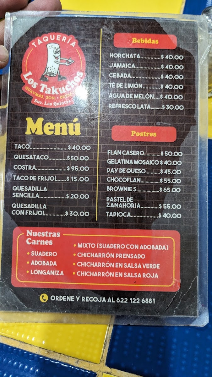 Los Takuchos Menu