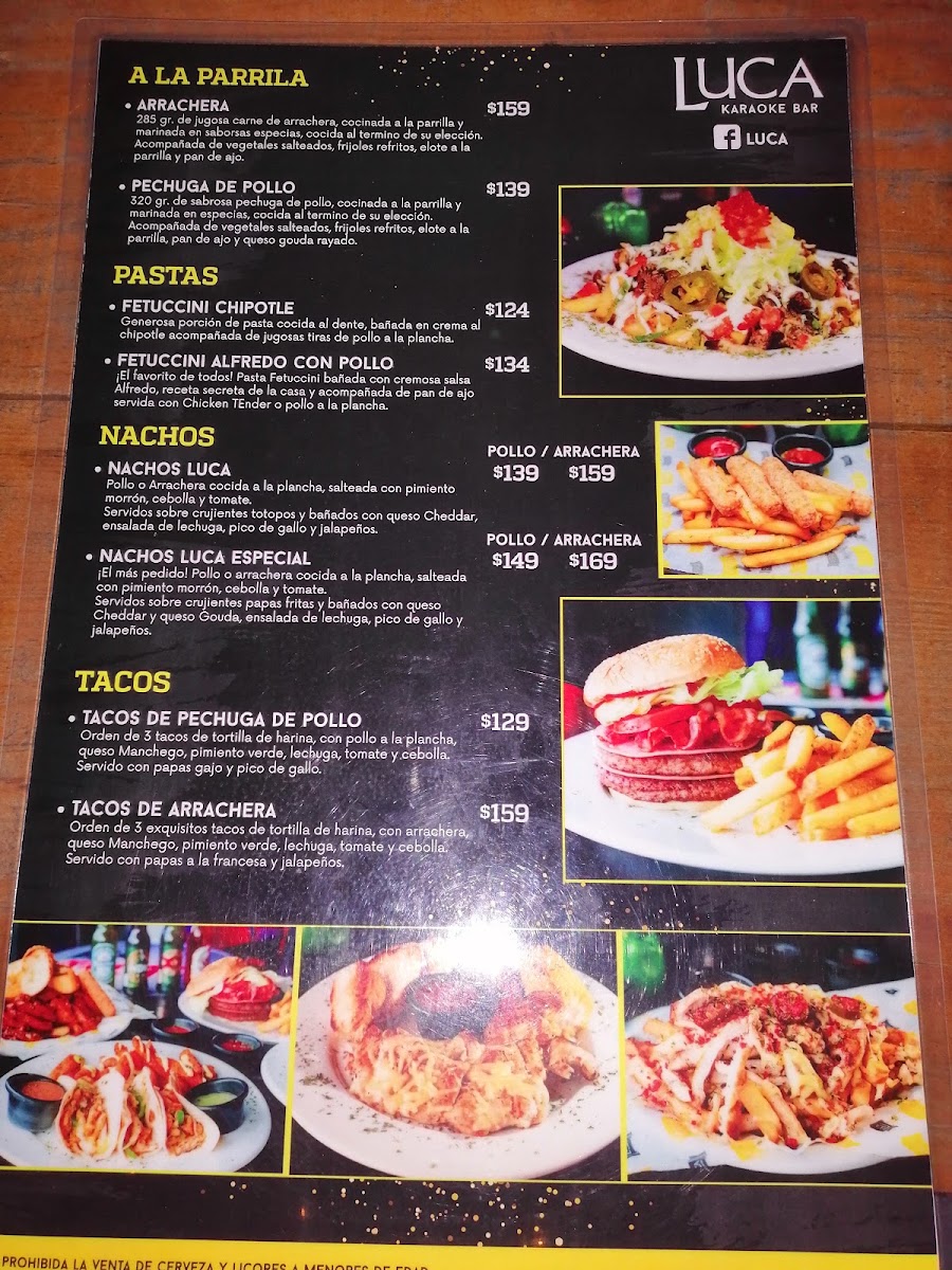 Luca Pizza Francisco De Montejo Menu