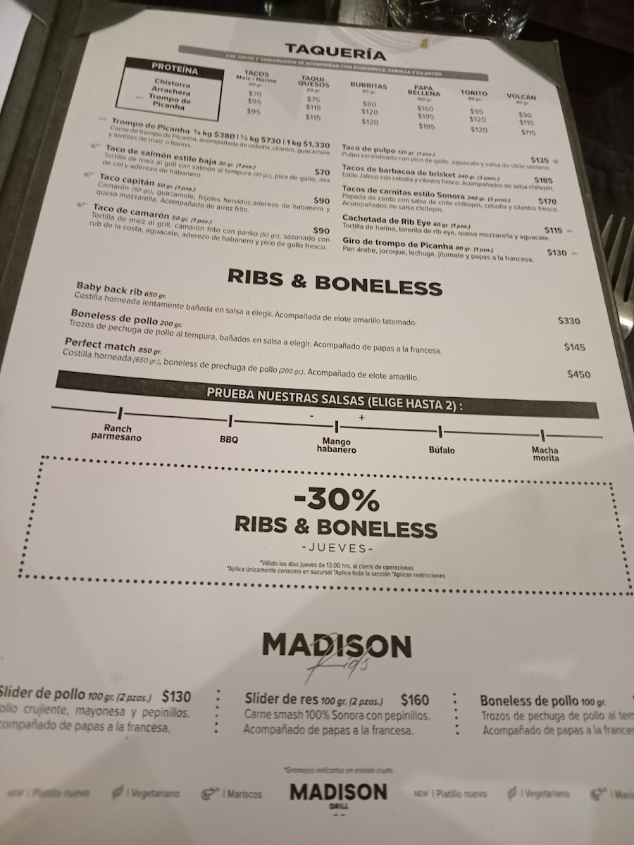 Madison Grill Menu Photo 2