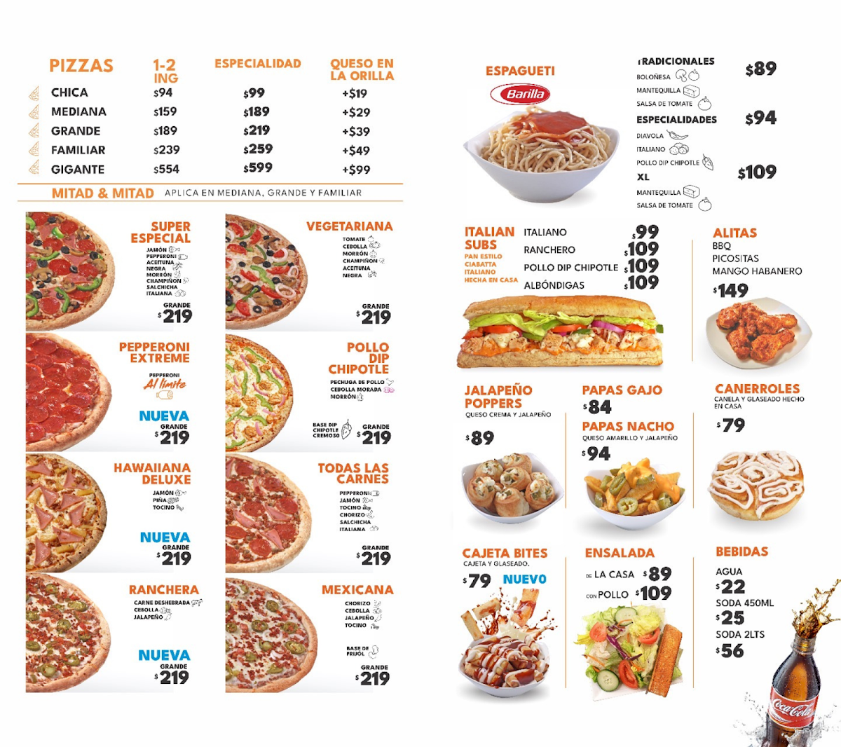 Mamamia Pizza Suc. Monarca Menu