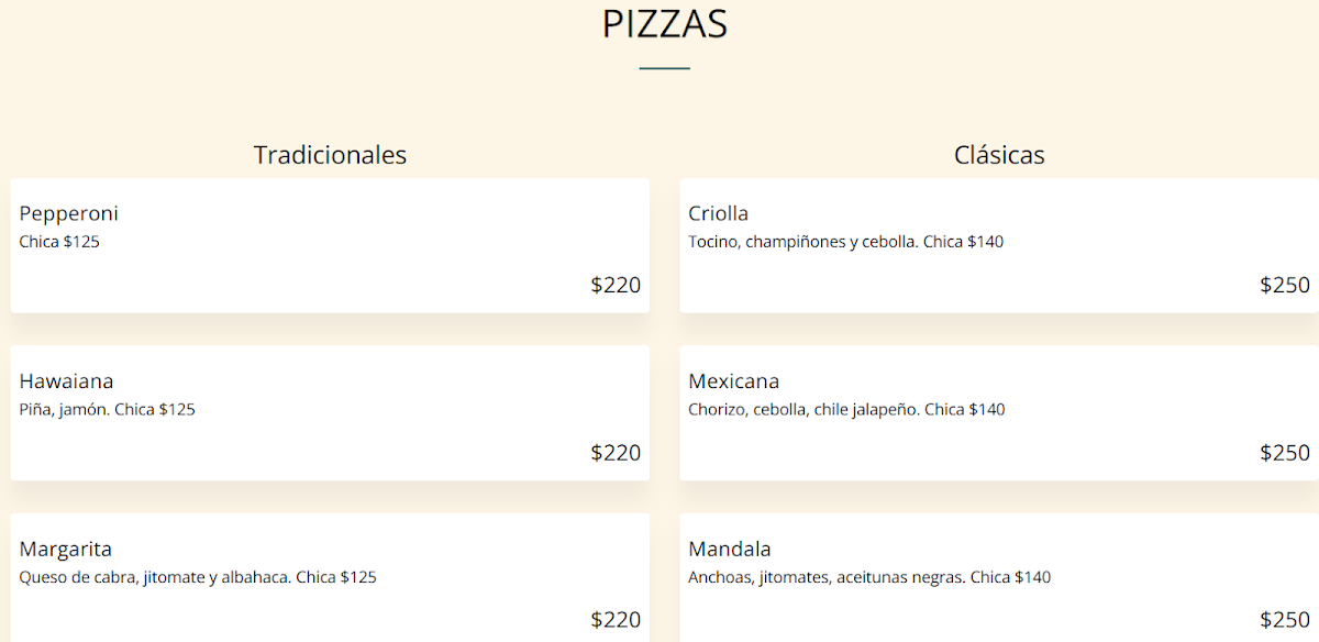 Mandala Pizzas Menu Photo 10