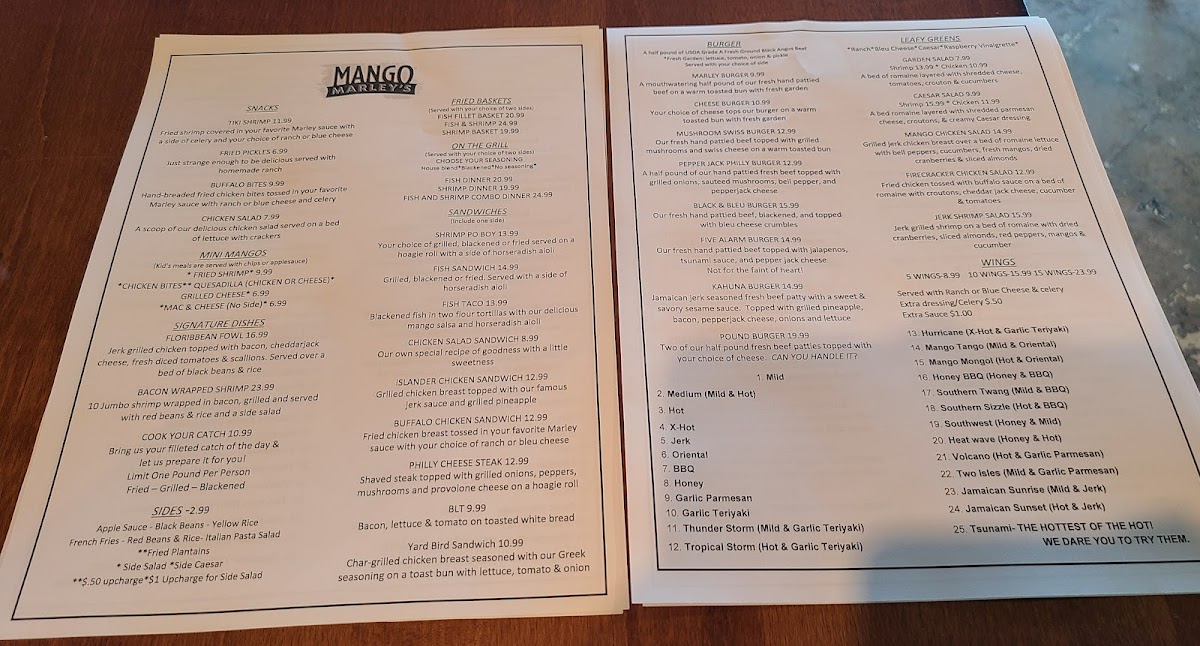 Mango Marley's Menu Photo 3