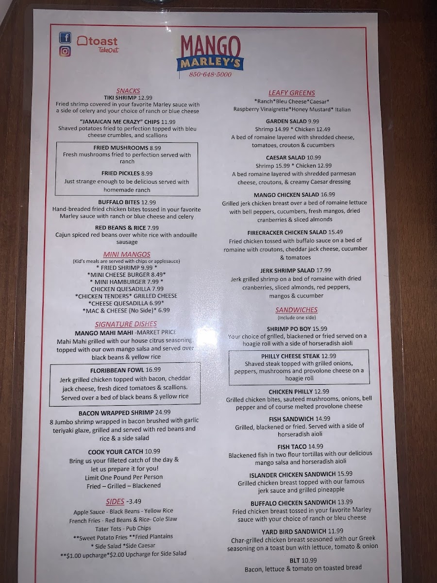 Mango Marley's Menu Photo 7