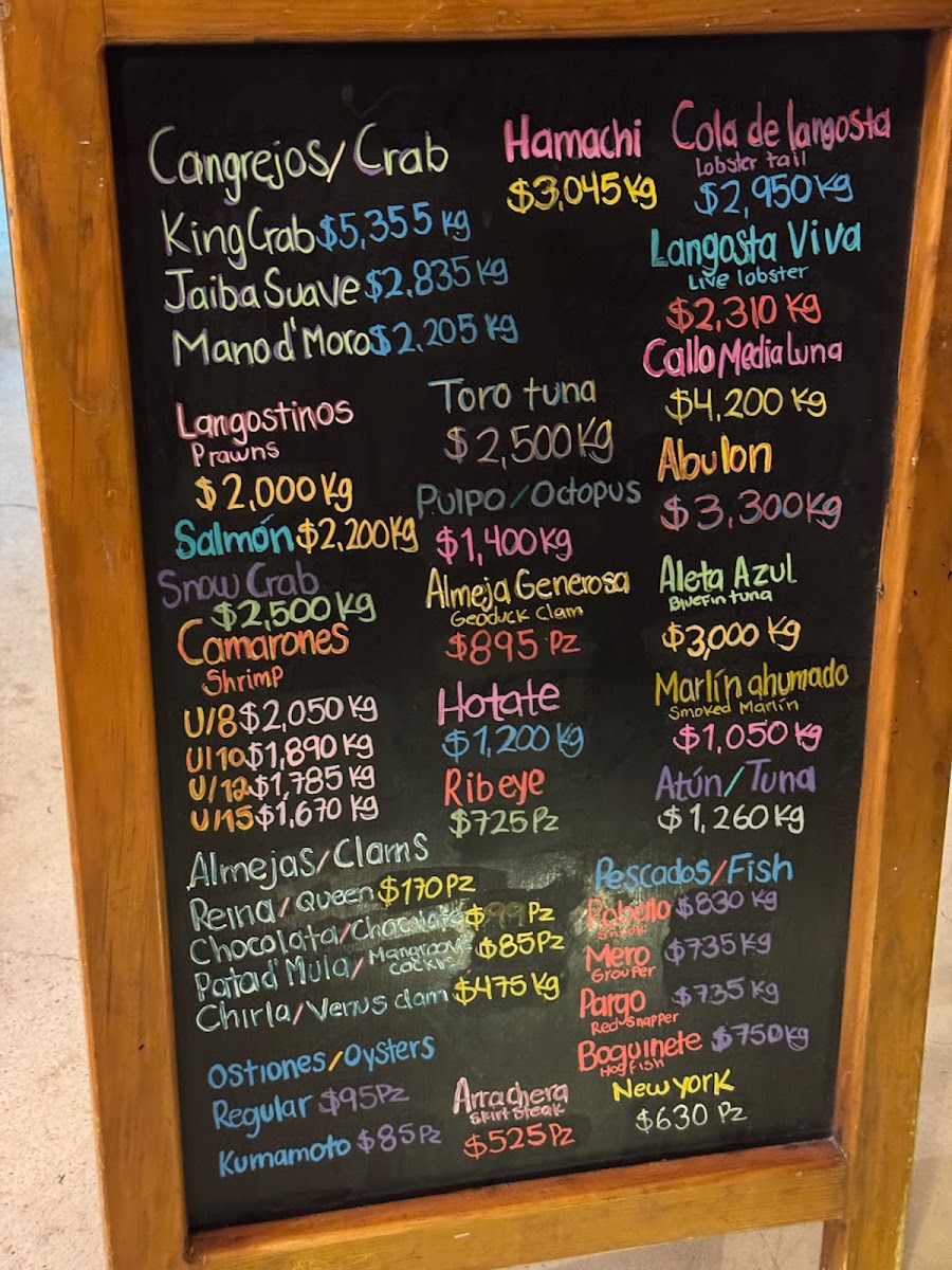 Mar-Bella Fish Market - Puerto Morelos Menu Photo 2