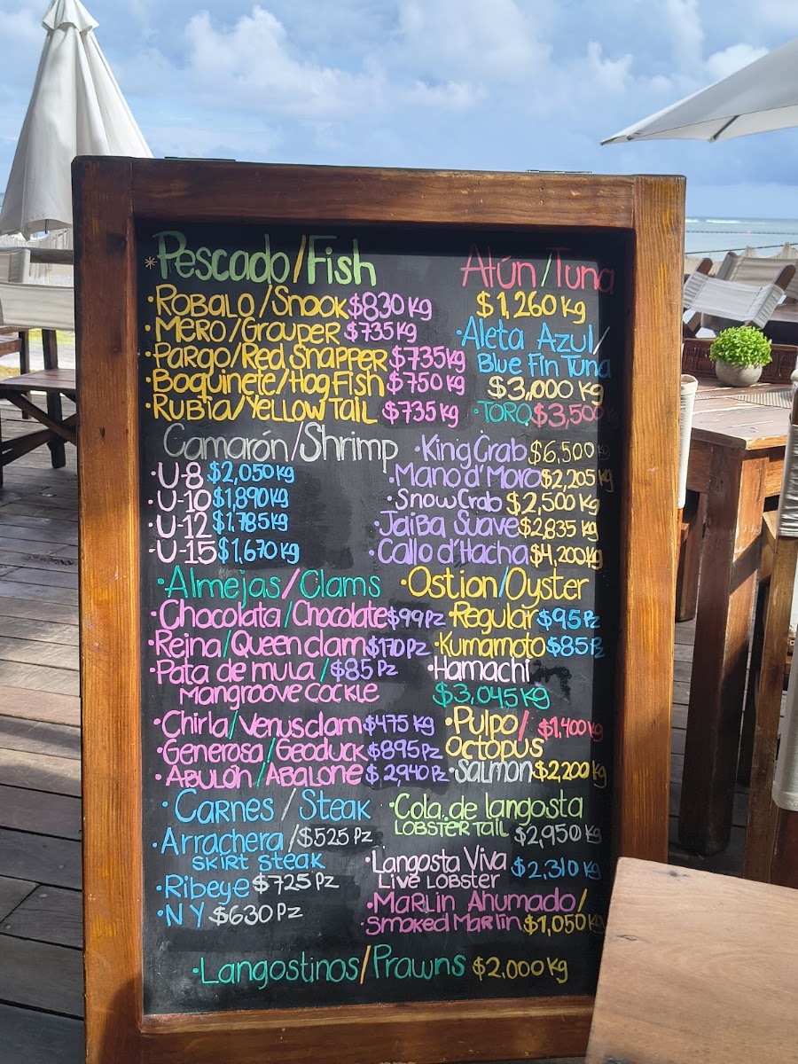 Mar-Bella Fish Market - Puerto Morelos Menu Photo 3