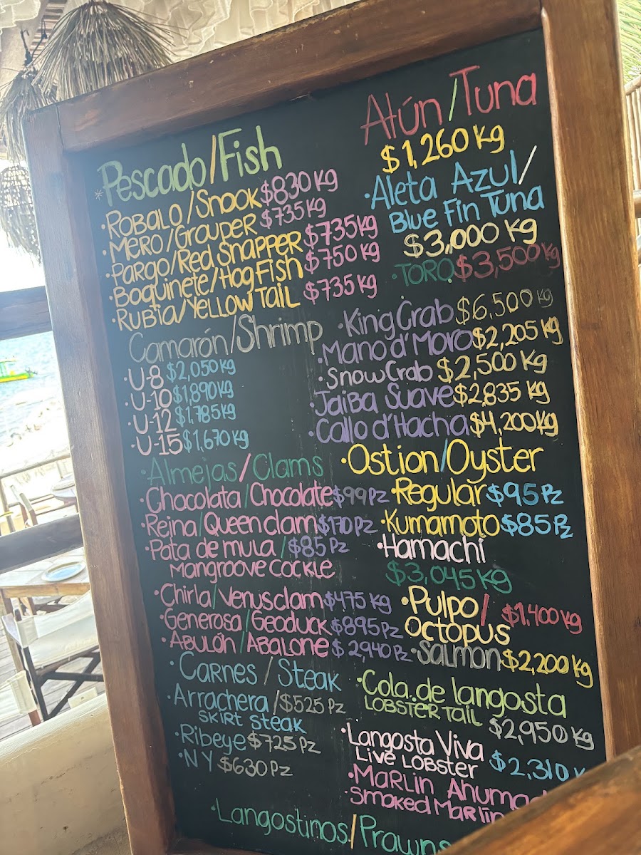 Mar-Bella Fish Market - Puerto Morelos Menu Photo 5