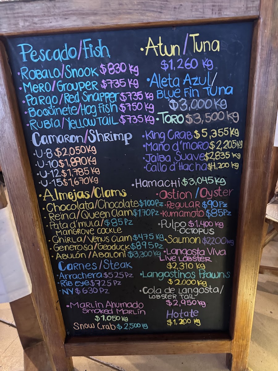 Mar-Bella Fish Market - Puerto Morelos Menu Photo 6