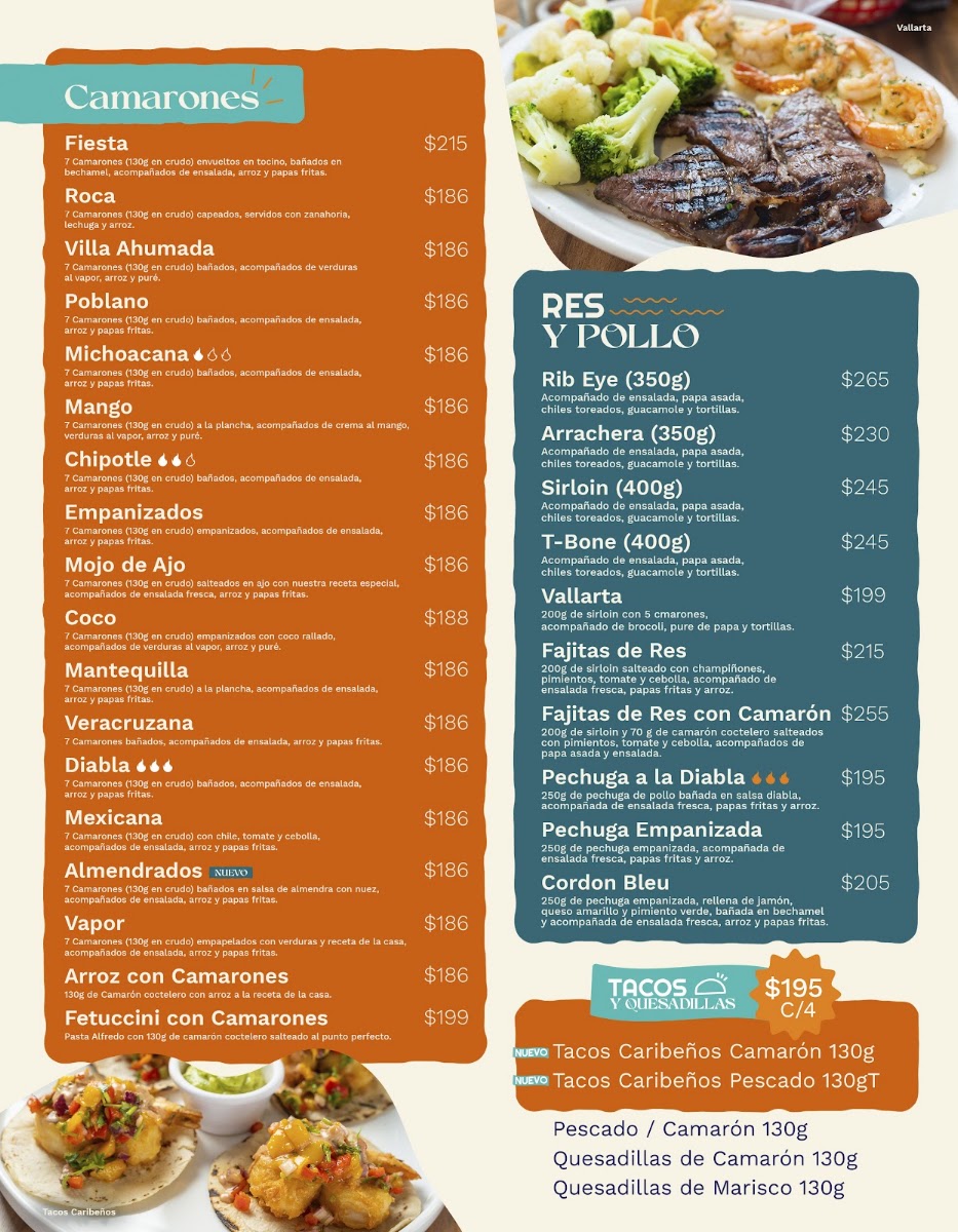 Mariscos Chava's Menu