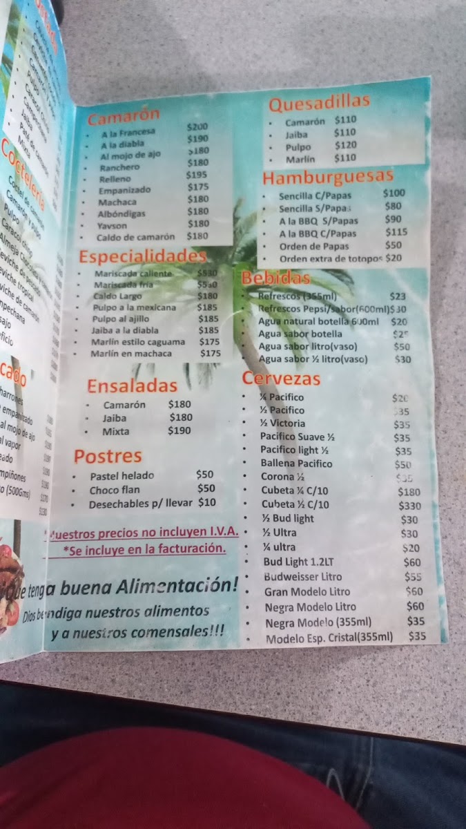 Mariscos El Beny Menu Photo 5