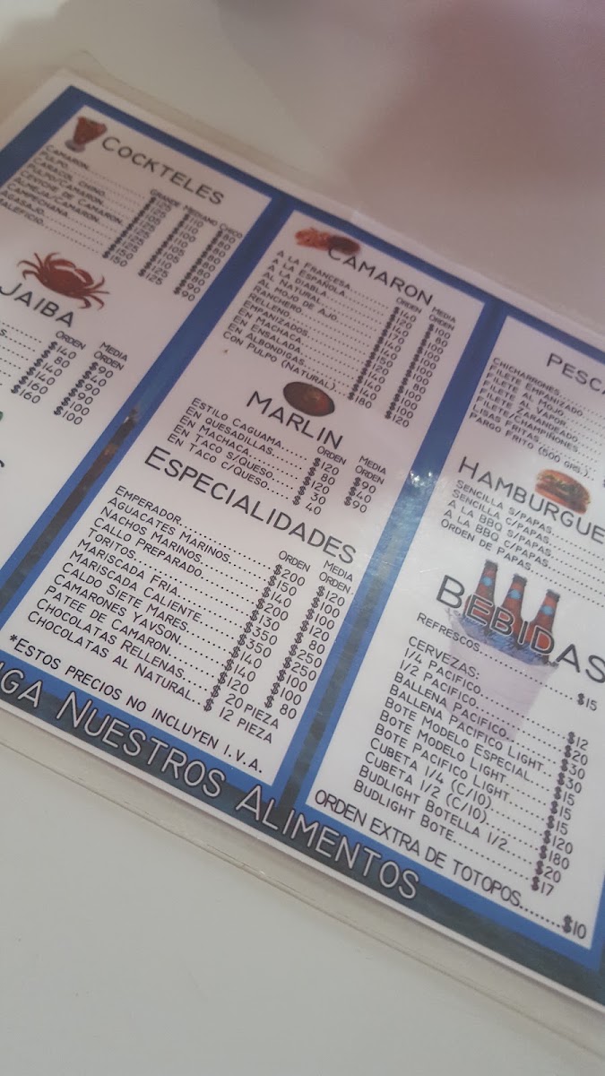 Mariscos El Beny Menu Photo 8