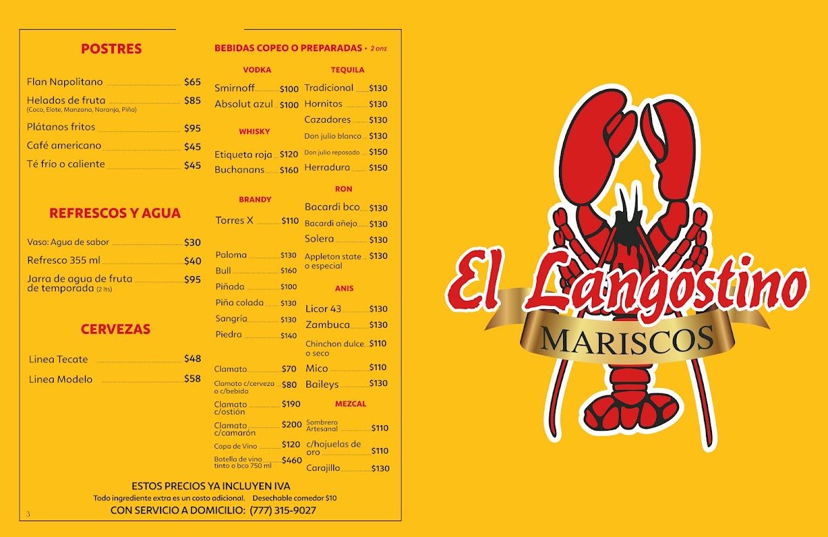 Mariscos El Langostino Menu Photo 2