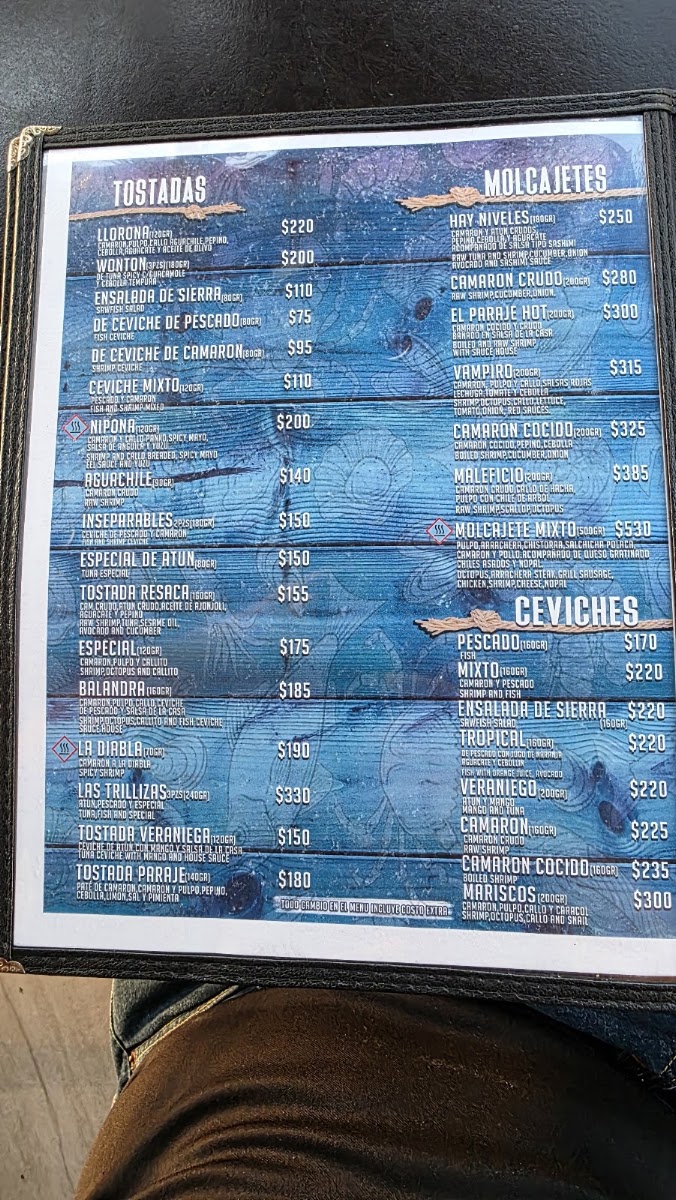 Mariscos El Paraje Menu Photo 2