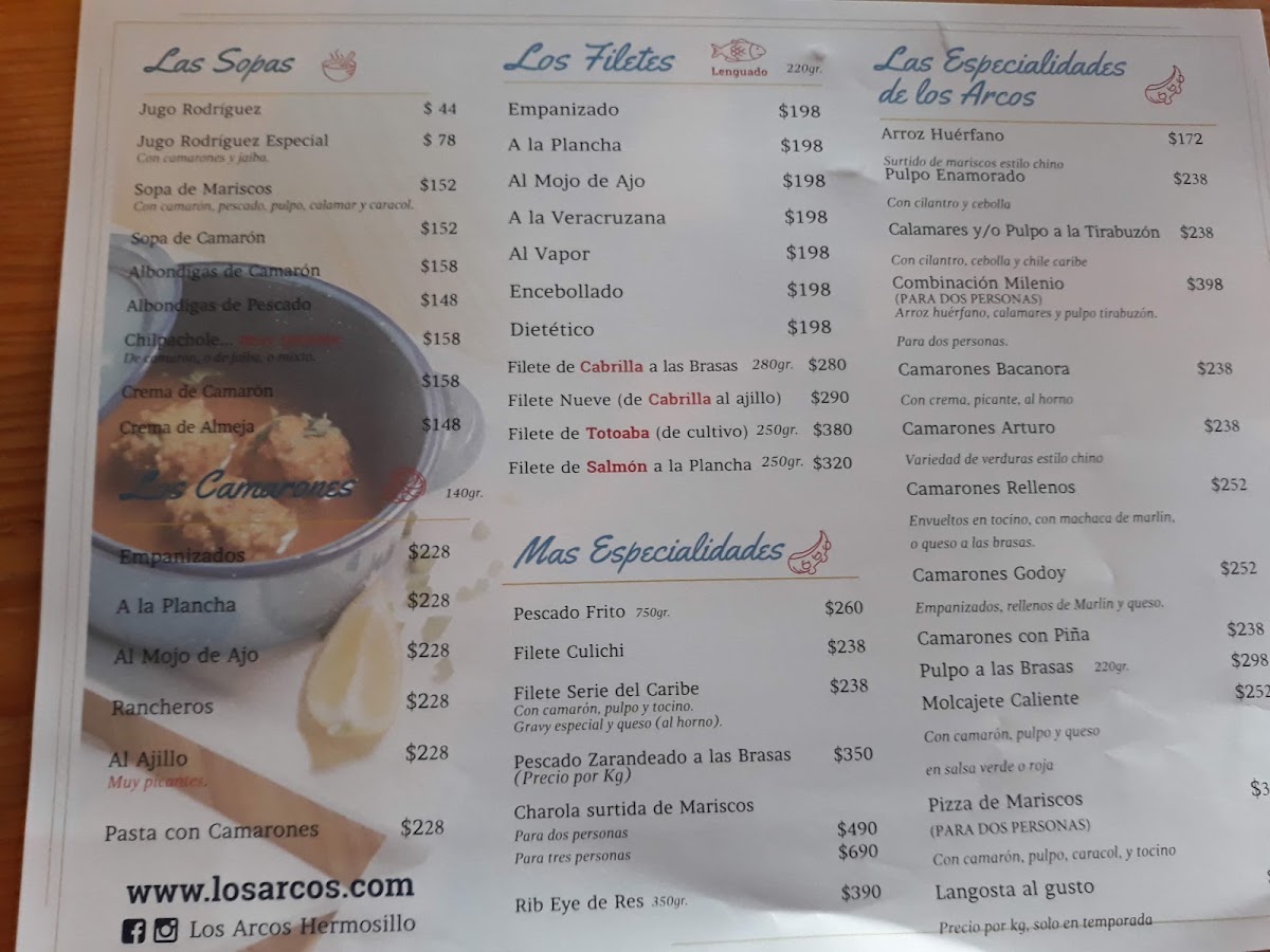 Mariscos Los Arcos Hermosillo Menu Photo 2