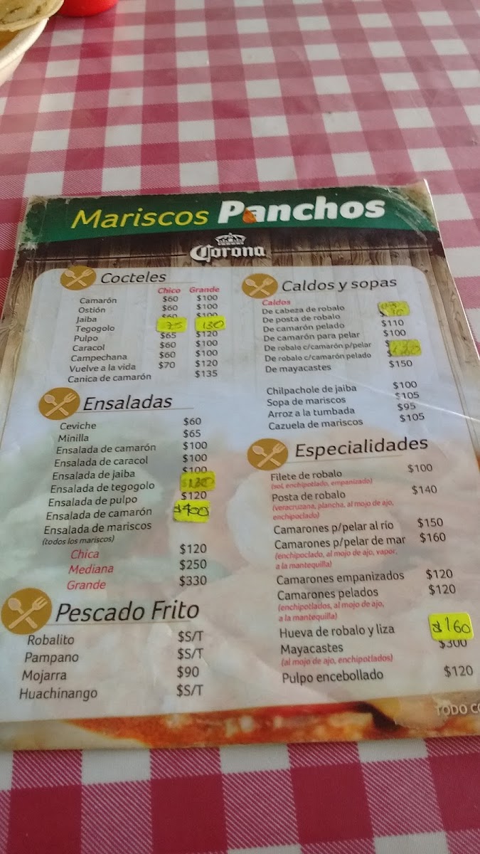Mariscos Pancho's Menu Photo 3