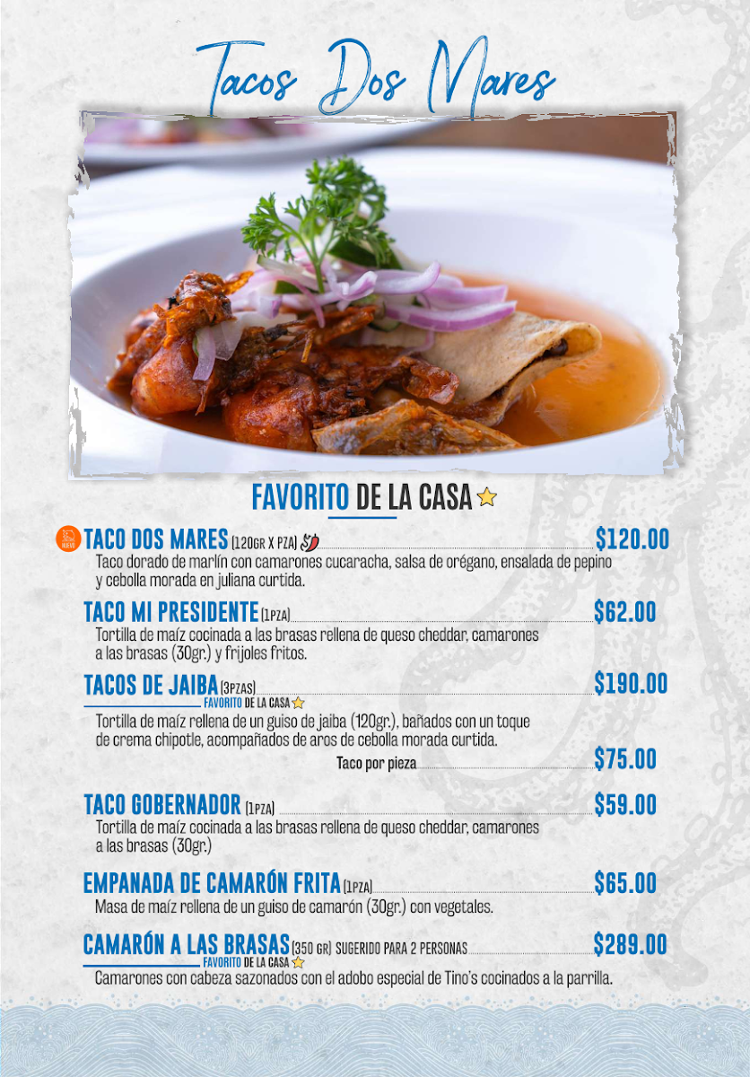 Mariscos Tino's Pitillal Menu Photo 2