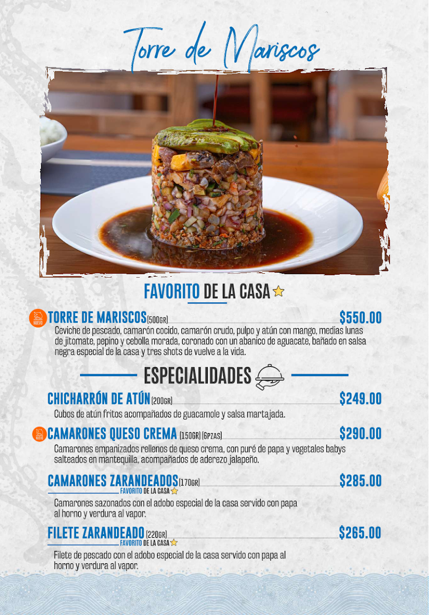 Mariscos Tino's Pitillal Menu Photo 3