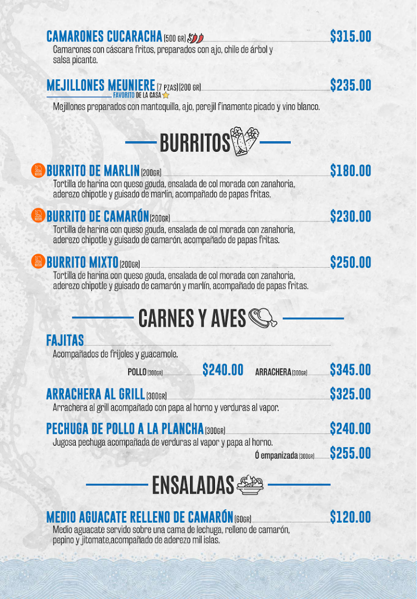 Mariscos Tino's Pitillal Menu Photo 6