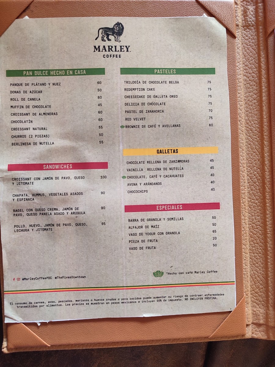 Marley Coffee Menu Photo 5