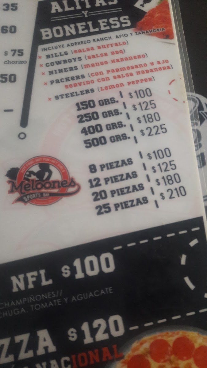 Meloones Sports Bar Menu Photo 9