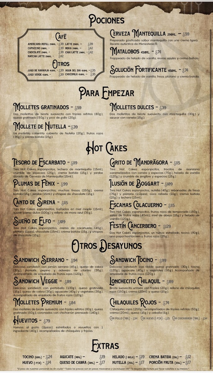 Menesteres Menu
