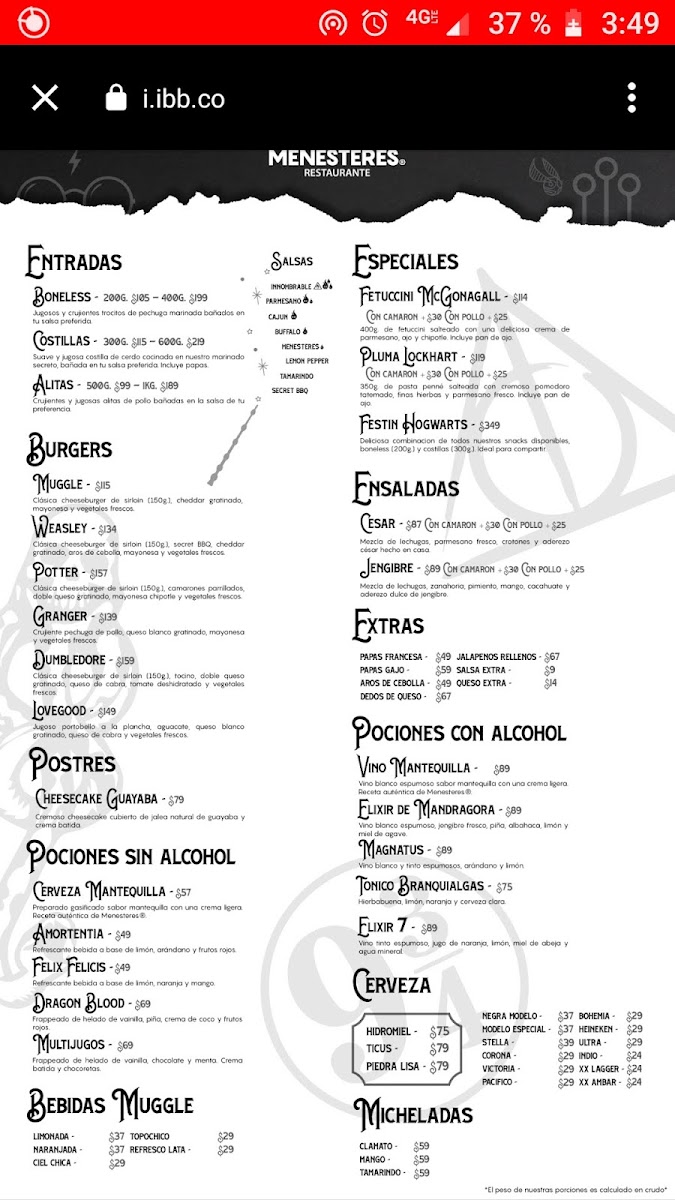 Menesteres Menu Photo 2