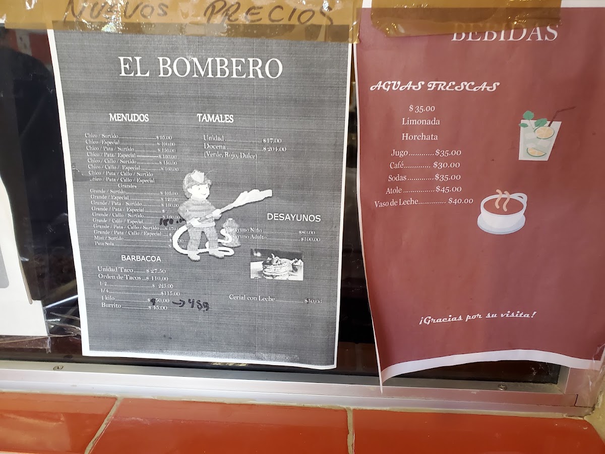 Menuderia El Bombero Menu Photo 6