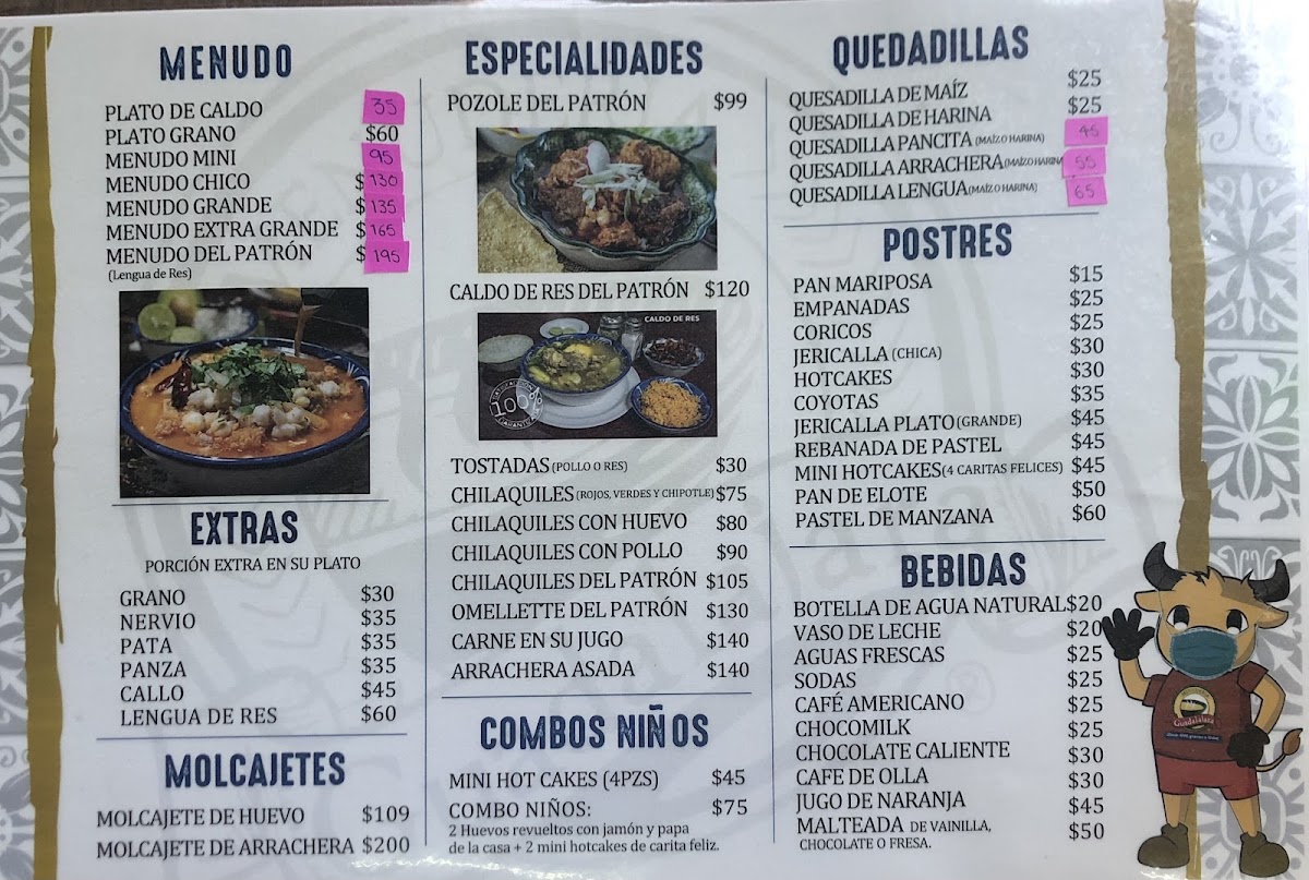 Menuderia Guadalajara Menu
