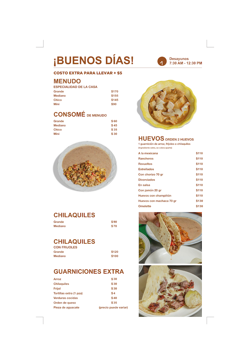 Menuderia Y Carnes Asadas Alfonso Menu