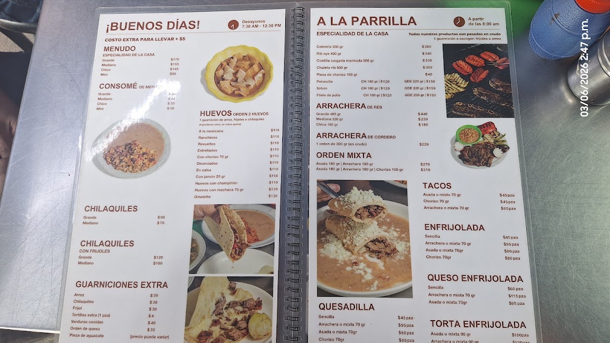 Menuderia Y Carnes Asadas Alfonso Menu Photo 8