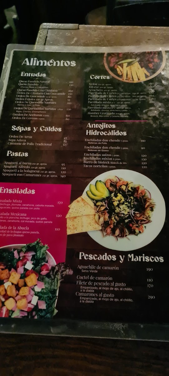 Merendero San Marcos Menu